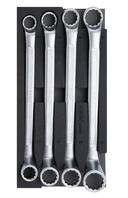Sonic Tools 600435 75 Degree Offset Ring Wrench Set, 4-Piece