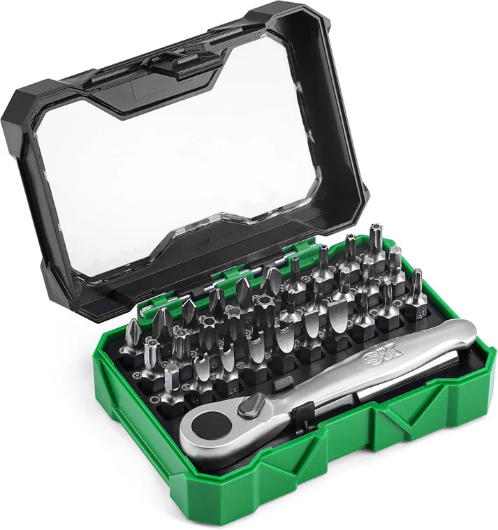 SK Tools SK03449 32-Piece 1/4" Drive Micro Ratcheting Bit Driver Set - Tool Leaks
