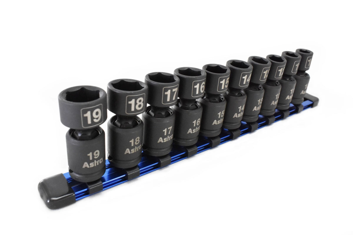 Astro Pneumatic 78344 10-Piece 3/8" Drive Nano Pinless Universal Impact Socket Set