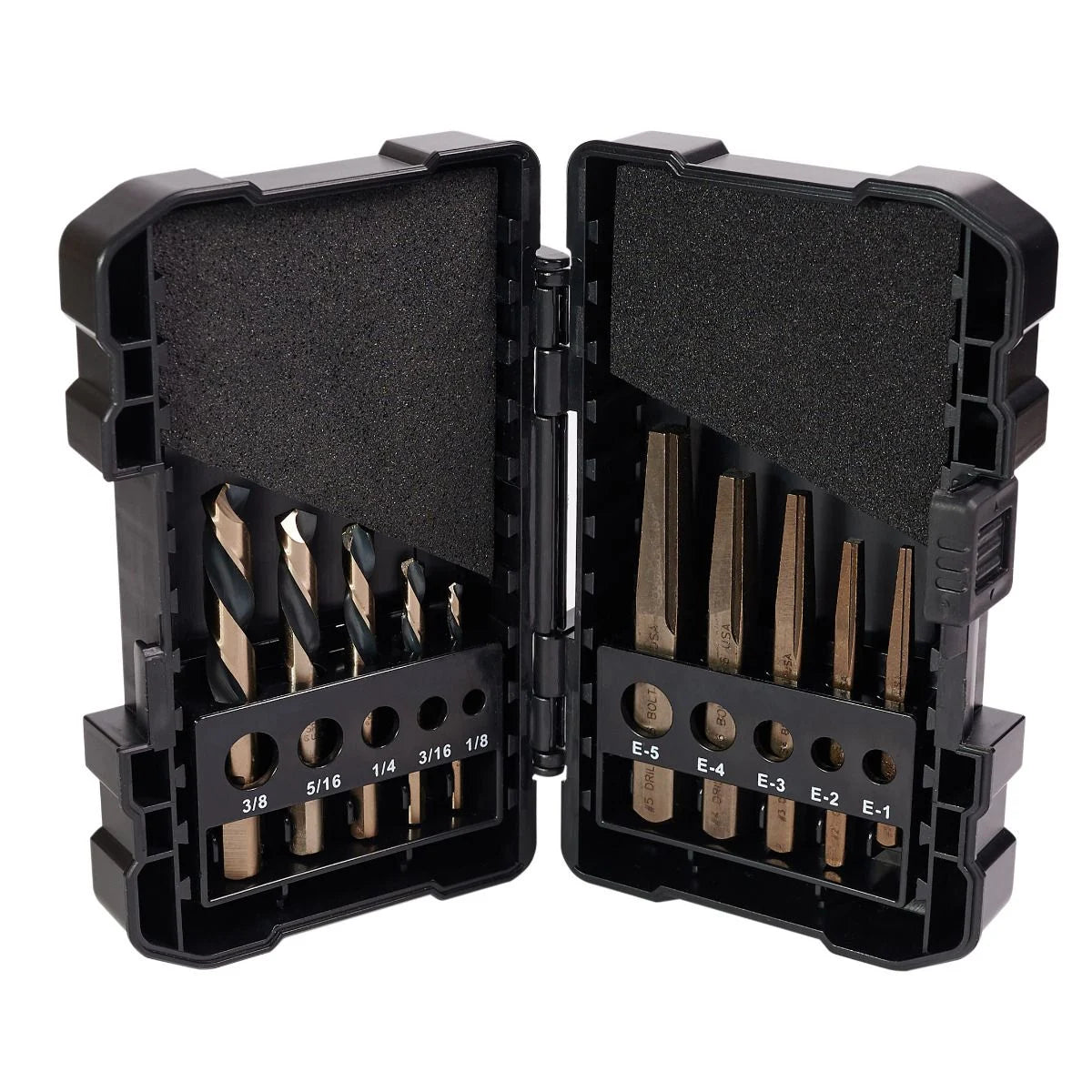 KnKut 10KK7-LHSQX 10-Piece Left Hand Screw Machine Drill & Square Extractor Set