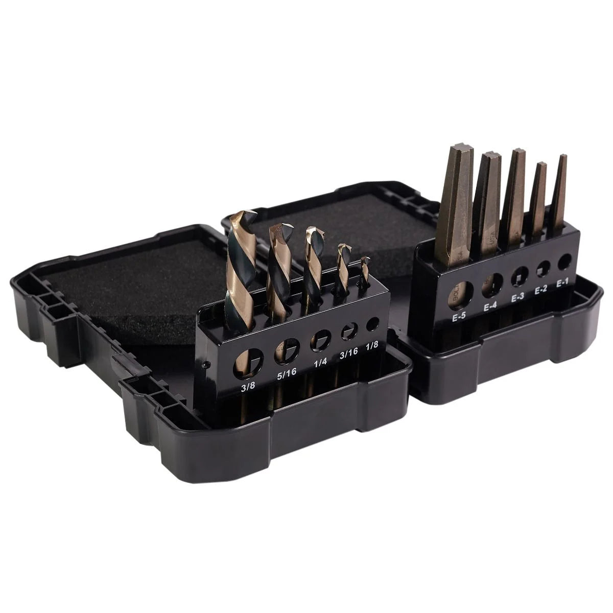 KnKut 10KK7-LHSQX 10-Piece Left Hand Screw Machine Drill & Square Extractor Set