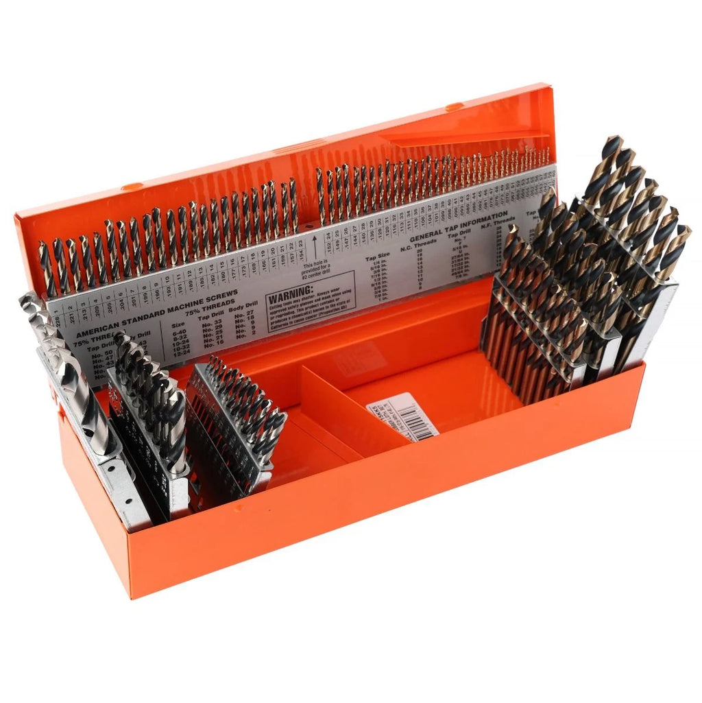 KnKut 115KK5 115-Piece Jobber Length Drill Bit Set Numbers, Letters, Fractions - Tool Leaks