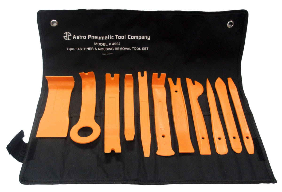 Astro Pneumatic 4524 11-Piece Automotive Fastener & Molding Removal Tool Set
