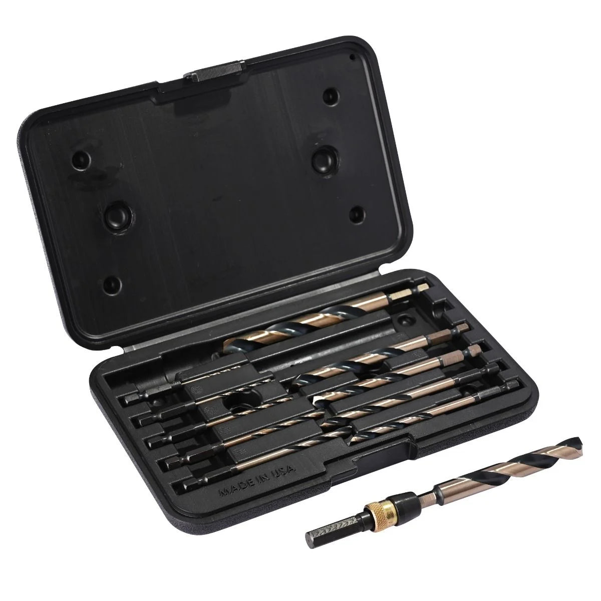 KnKut 12KKQRD 12-Piece 1/4" Hex Shank Quick Release Drill Bit Set