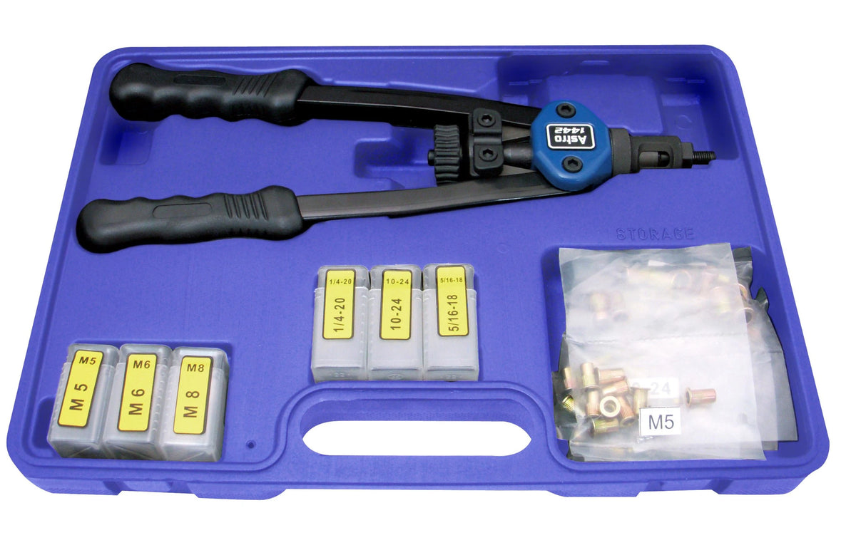 Astro Pneumatic 1442 13" Nut/Thread Setting Hand Riveter Kit