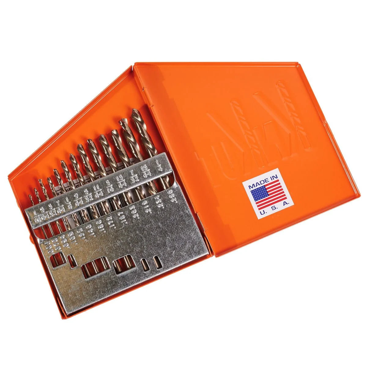 KnKut 13KK6 13-Piece Left Hand Jobber Length Drill Bit Set 1/16"-1/4" by 64ths