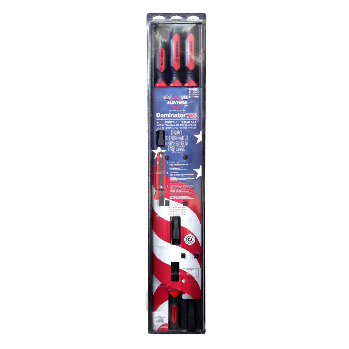 Mayhew 14062 3-Piece Dominator Pro Straight Pry Bar Set