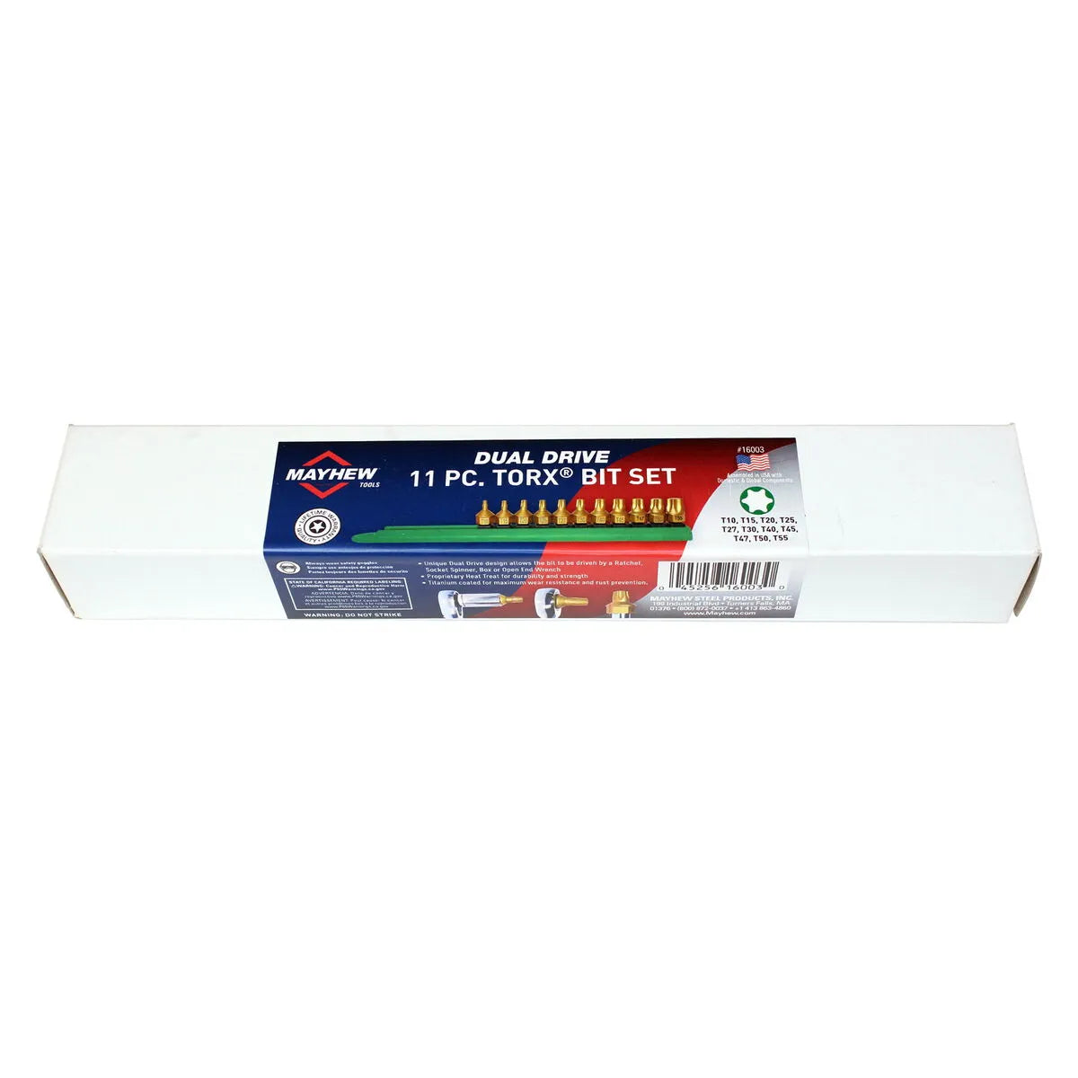 Mayhew 16003 11-Piece Dual Drive Set On Rail