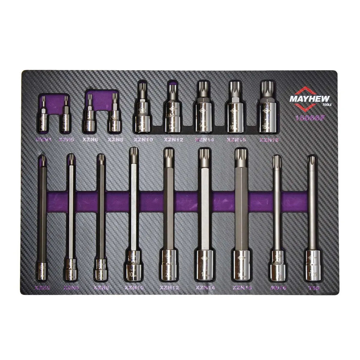 Mayhew 16066F 18-Piece Triple Square Master Socket Bit Set