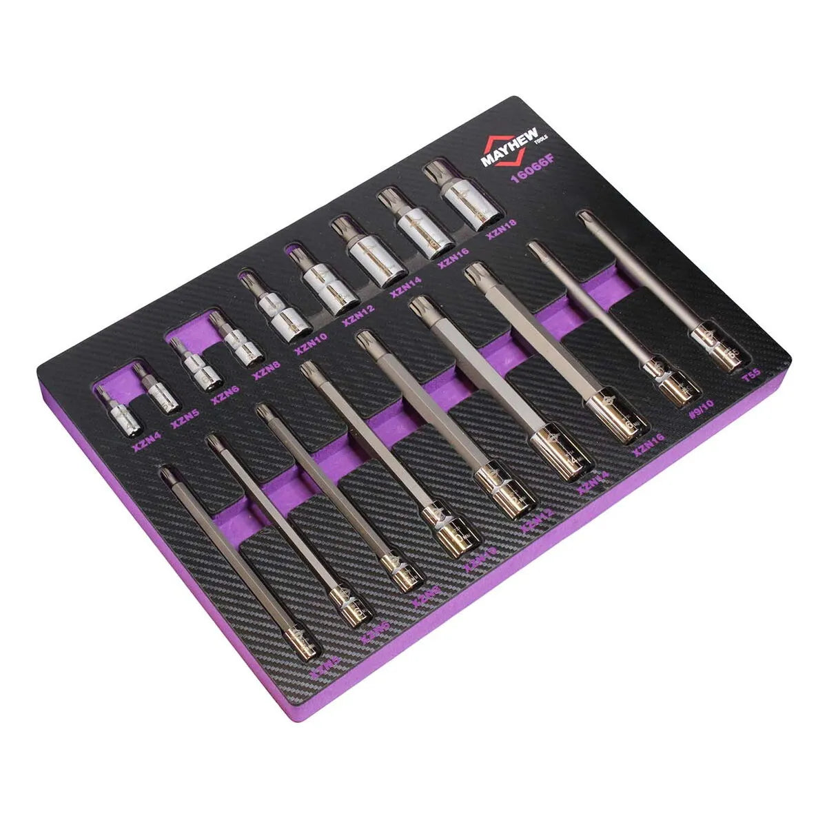 Mayhew 16066F 18-Piece Triple Square Master Socket Bit Set