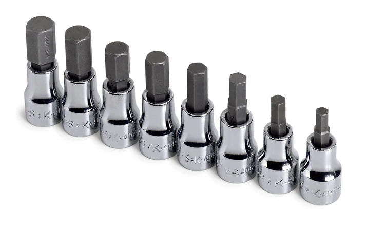 SK Tools 19708 8-Piece 3/8" Drive Hex Bit Socket Set