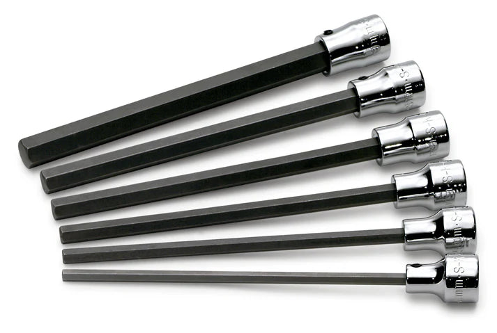 SK Tools 19726 6-Piece 3/8" Drive Long Hex Bit Socket Set