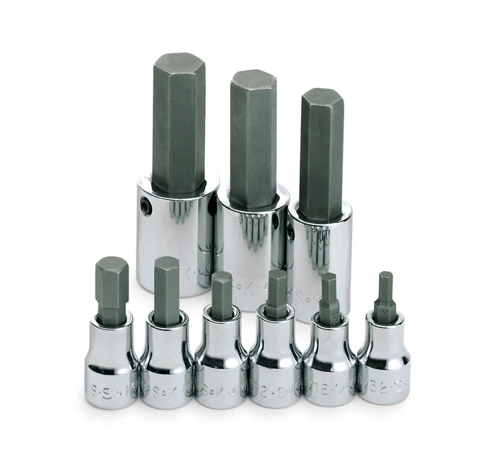 SK Tools 19733 9-Piece 3/8" & 1/2" Drive Hex Bit Socket Set