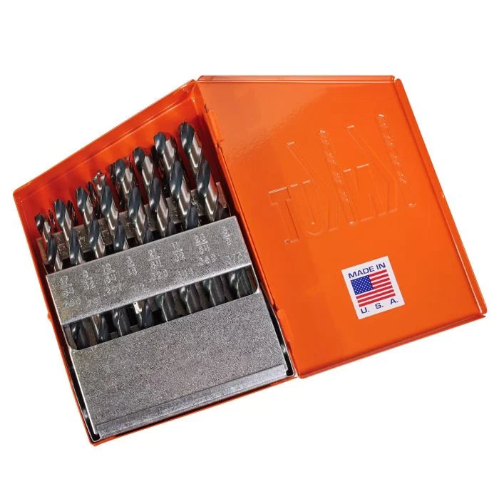 KnKut 21KK5 21-Piece Jobber Length Drill Bit Set 1/16"-3/8" by 64ths