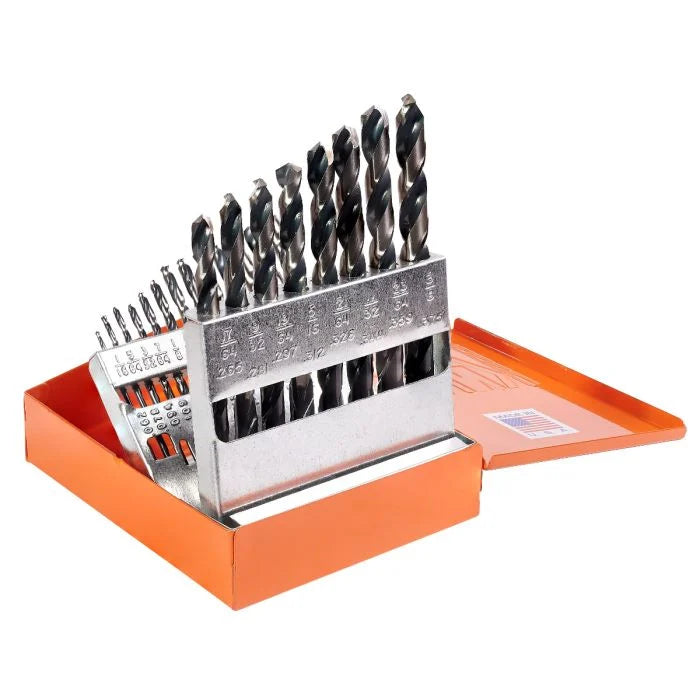 KnKut 21KK5 21-Piece Jobber Length Drill Bit Set 1/16"-3/8" by 64ths