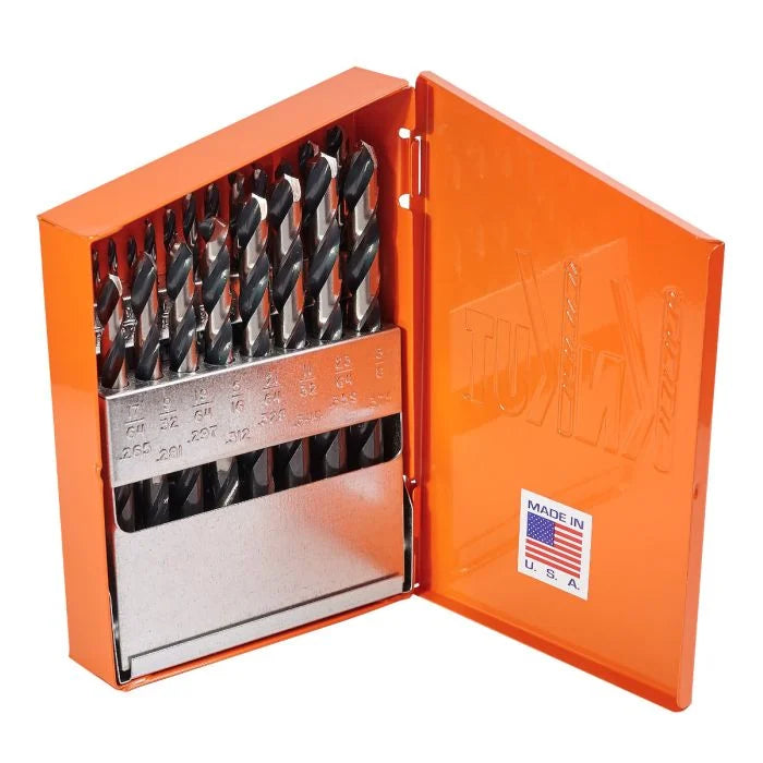 KnKut 21KK5 21-Piece Jobber Length Drill Bit Set 1/16"-3/8" by 64ths