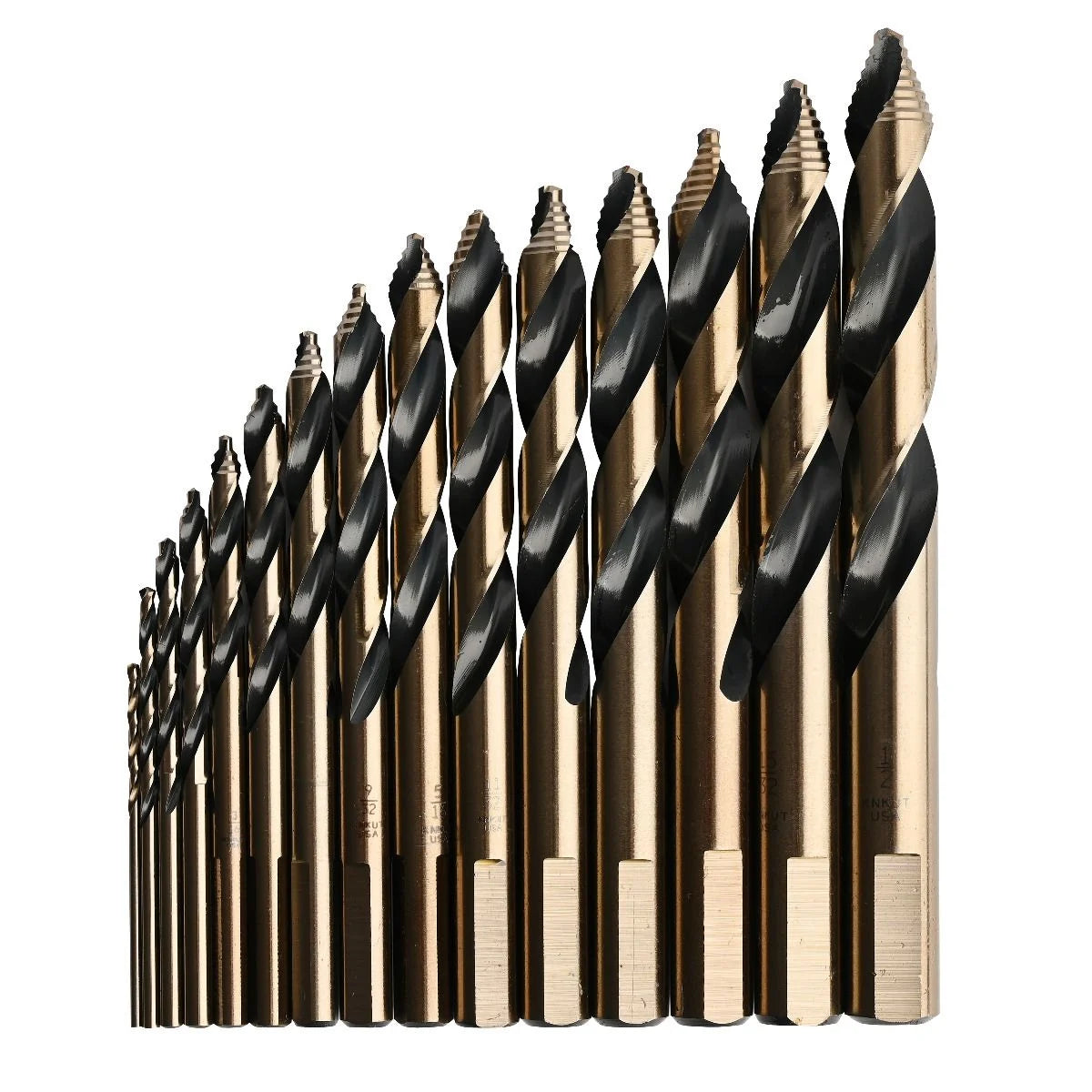 KnKut 21KK10 21-Piece Mechanics Length Step Point Drill Bit Set 1/16"-3/8" by 64ths