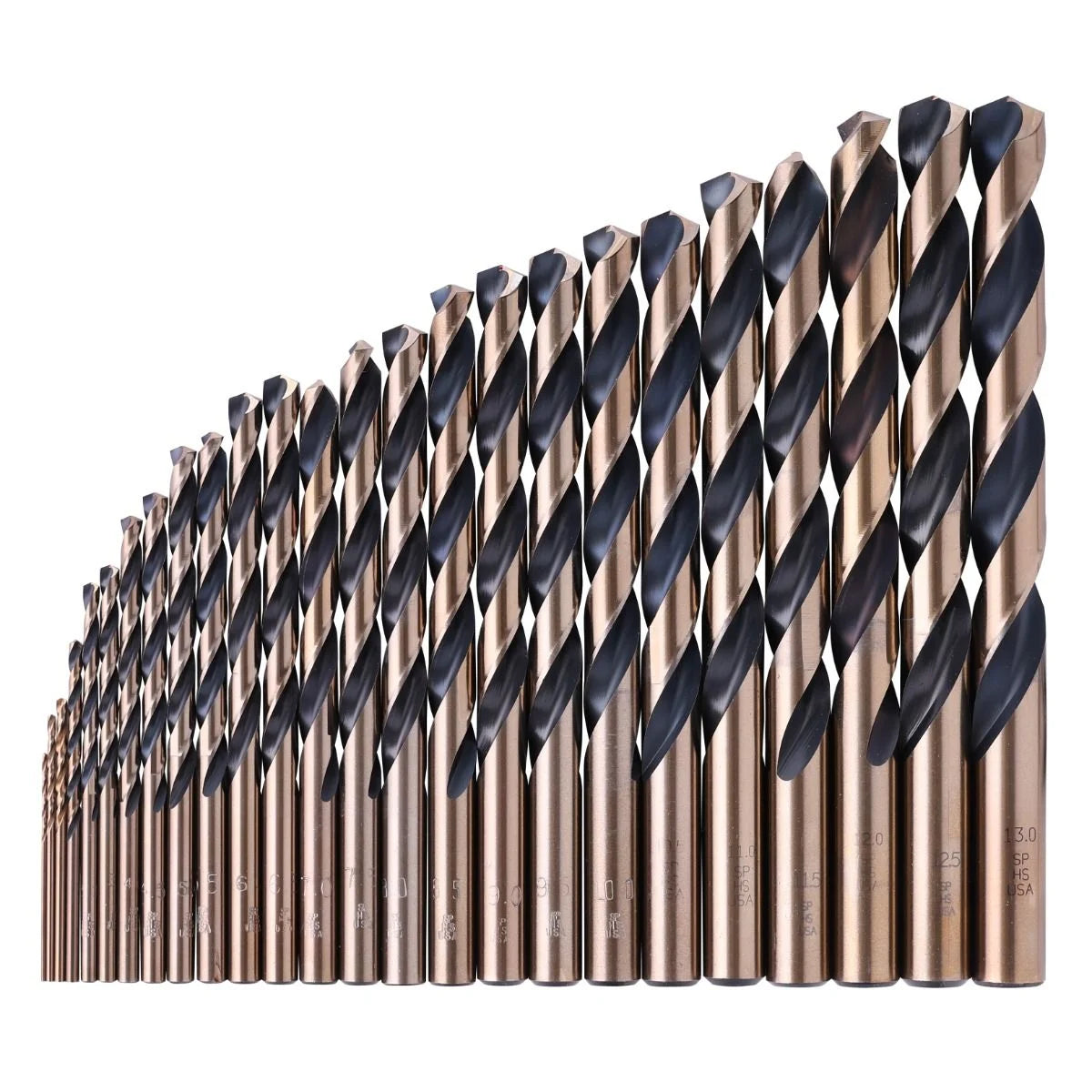 KnKut 25KK5M 25-Piece Metric Jobber Length Drill Bit Set M1 - M13 x 0.5mm