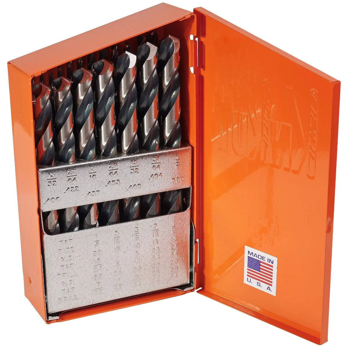 KnKut 29KK38 29-Piece Jobber Length Drill Bit Set 1/16"-1/2" by 64ths 3/8" Reduced Shank