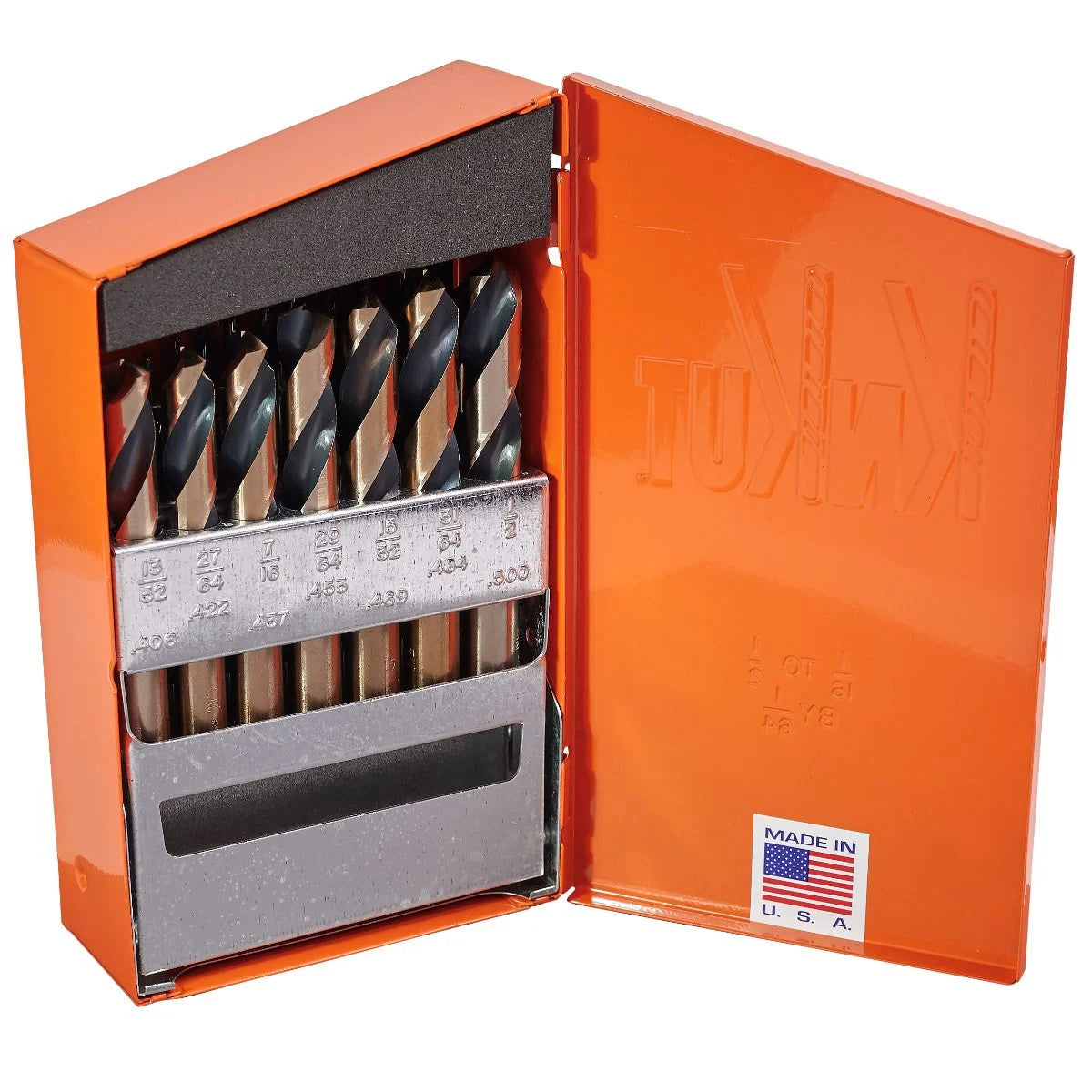 KnKut 29KK7 29-Piece Stubby Length Drill Bit Set 1/16"-1/2" by 64ths