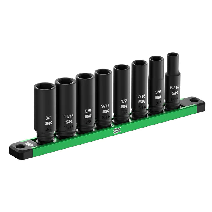 SK Tools SK01350 8-Piece 3/8" Drive Deep SAE Impact Socket Set - Tool Leaks