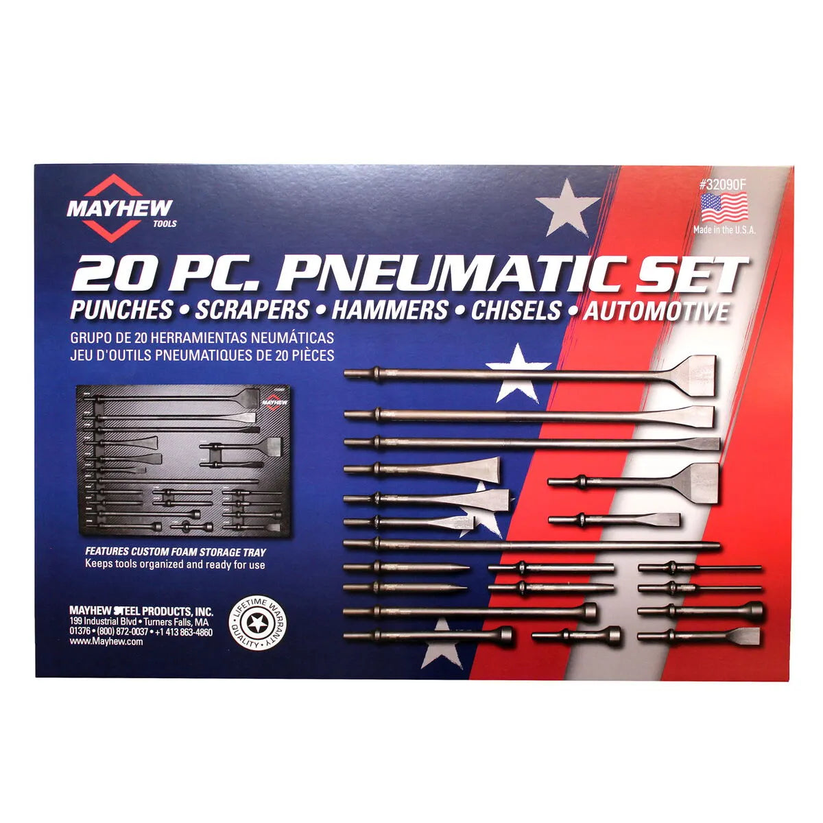Mayhew 32090F 20-Piece Pneumatic Set