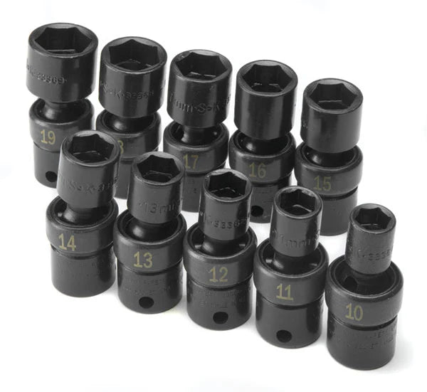 SK Tools 33351 10-Piece 3/8" Drive Swivel Metric Impact Socket Set