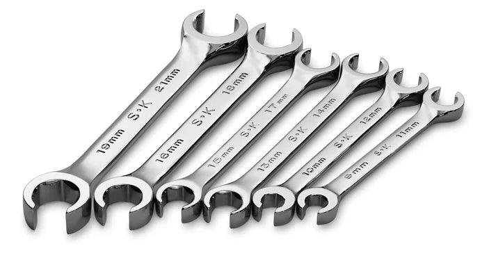 SK Tools 376 6-Piece Metric Flare Nut Wrench Set