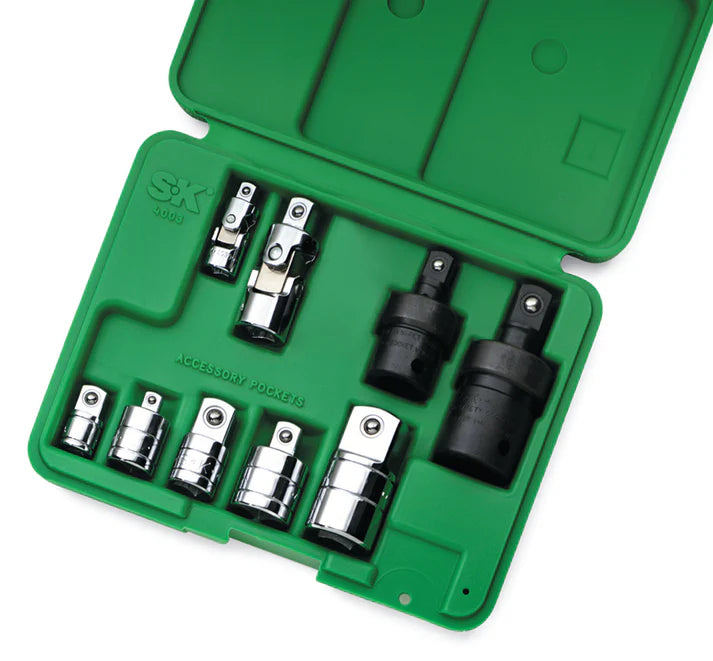 SK Tools 4010 9-Piece Universal Joint & Adapter Set
