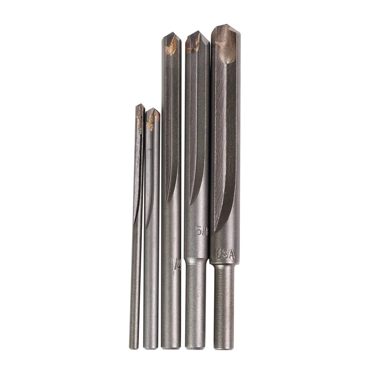 KnKut 5KK9-LH 5-Piece Carbide Tipped Hard Steel LEFT HAND Drill Bit Set