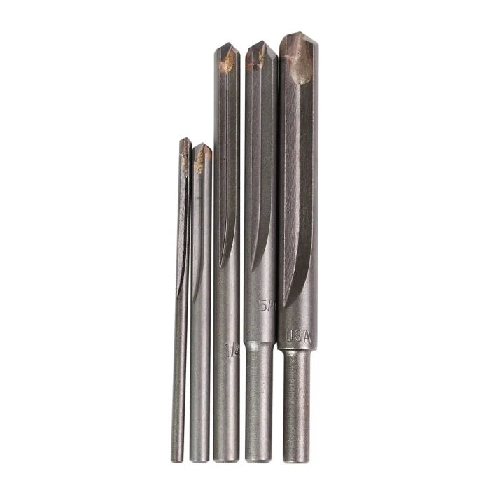 KnKut 5KK9 5-Piece Carbide Tipped Hard Steel Drill Bit Set