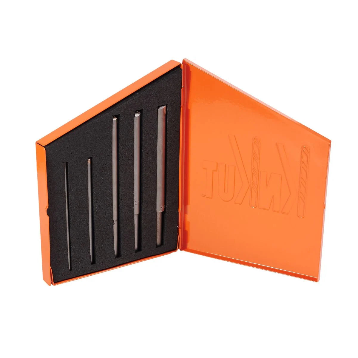 KnKut 5KK9-LH 5-Piece Carbide Tipped Hard Steel LEFT HAND Drill Bit Set