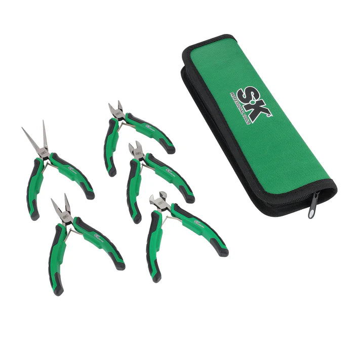 SK Tools SK02174 5-Piece Mini Pliers Set