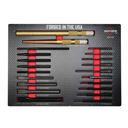 Mayhew 60210F 21-Piece Punch & Chisel Foam Set