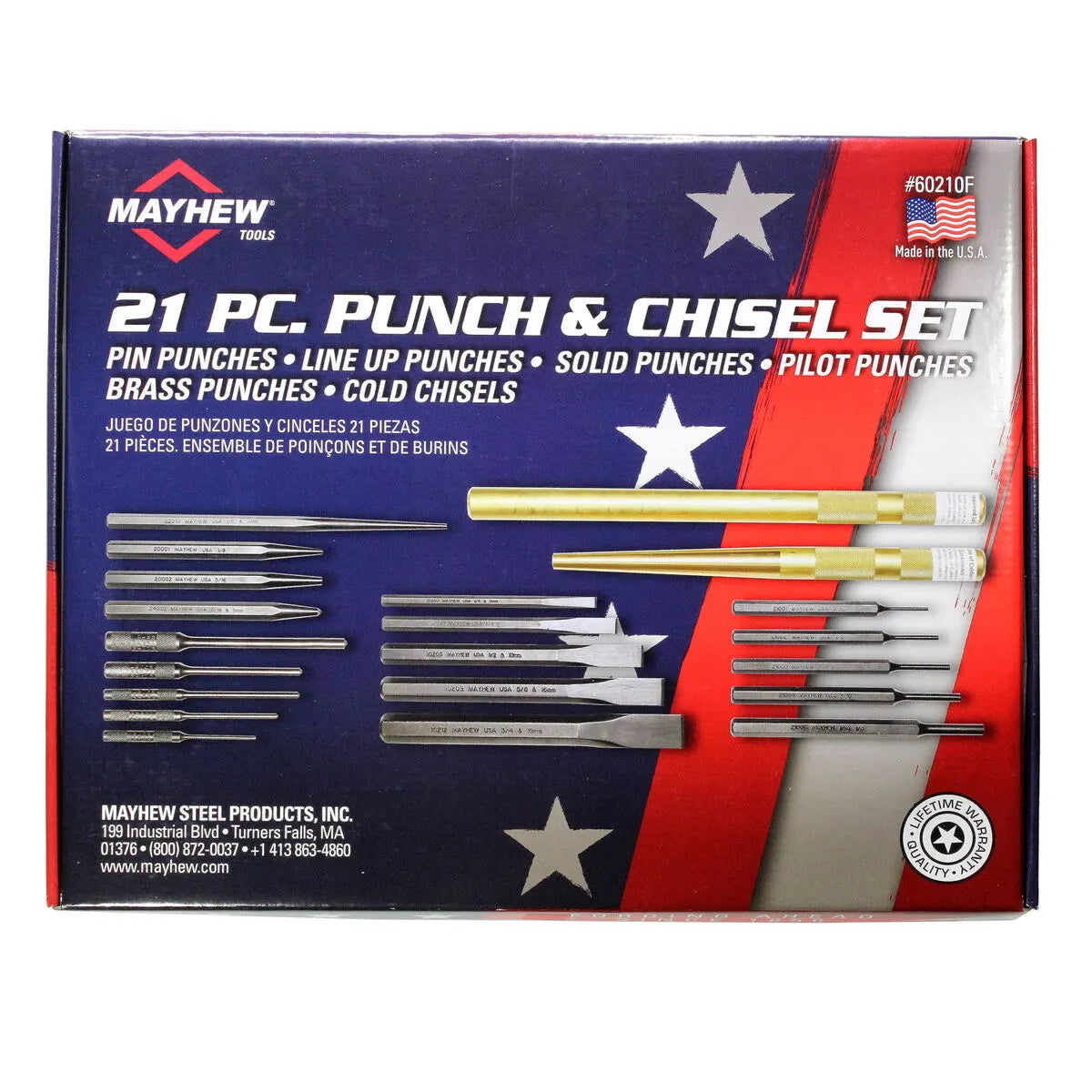 Mayhew 60210F 21-Piece Punch & Chisel Foam Set
