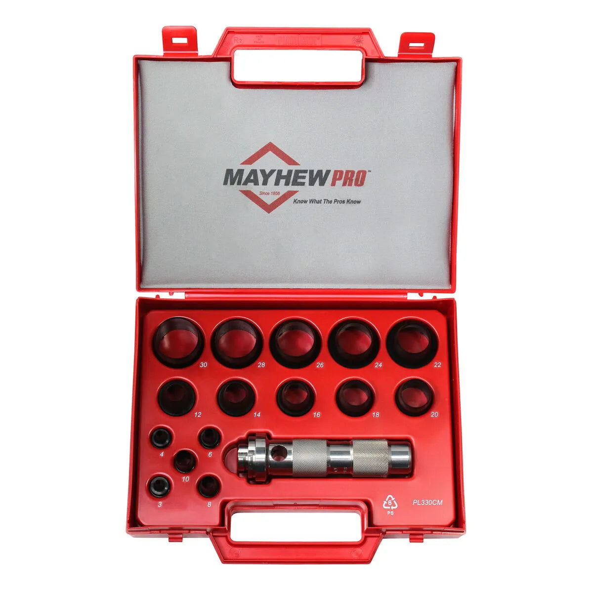 Mayhew 66004 16-Piece Hollow Punch Set (Metric)