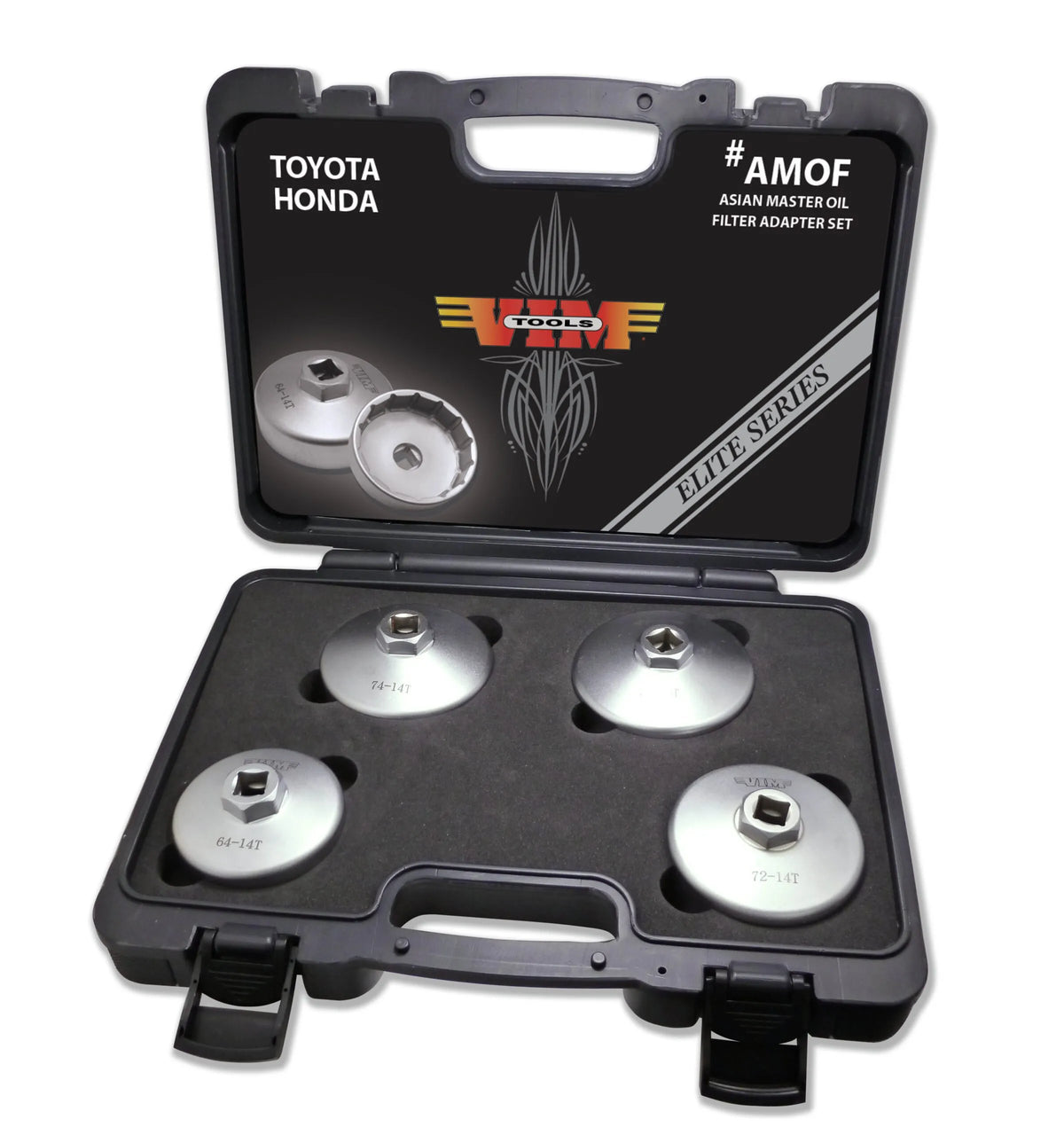 VIM Tools AMOF ASIAN Master Oil Filter Adapter Set, forged 4-Piece