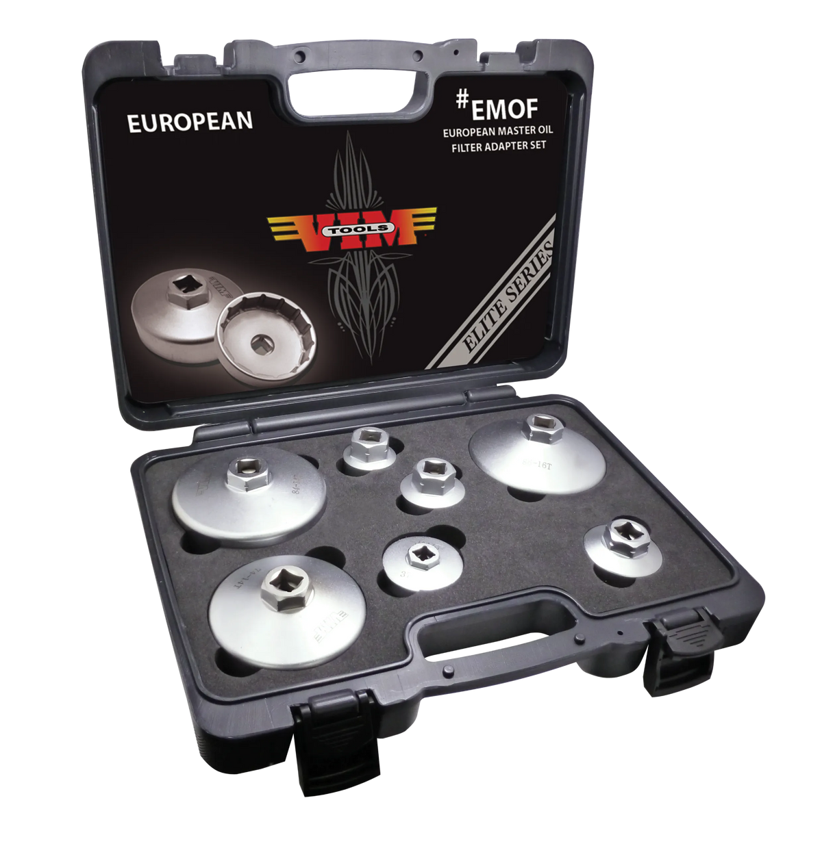 VIM Tools EMOF EUROPEAN Master Oil Filter Adapter Set, Forged 7-Piece