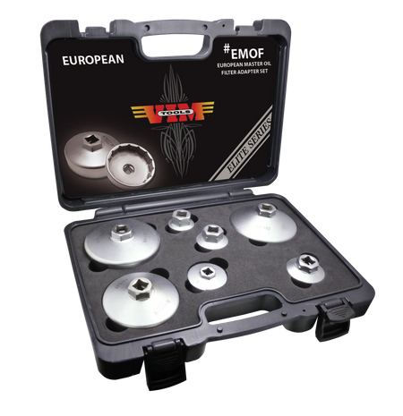 VIM Tools EMOF EUROPEAN Master Oil Filter Adapter Set, Forged 7-Piece