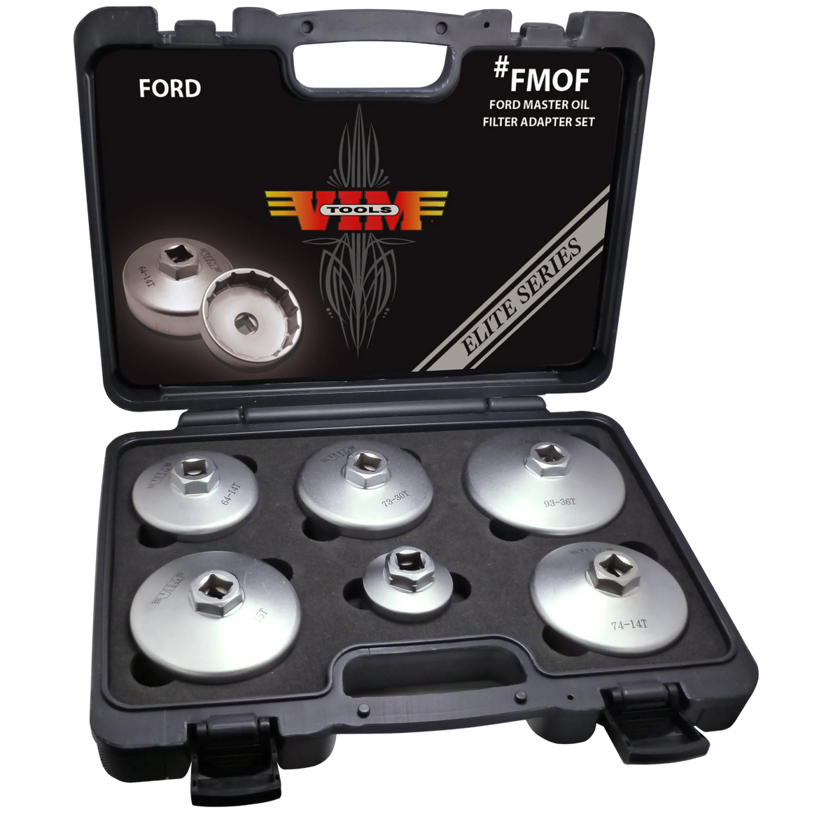 VIM Tools FMOF FORD Master Oil Filter Adapter Set, Forged 6-Piece