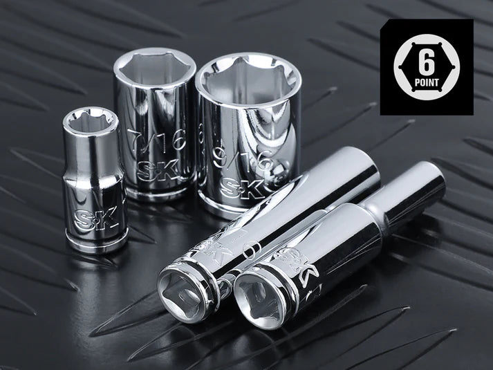 SK Tools SK01302-216P 24-Piece 1/4" Drive Chrome Socket Set