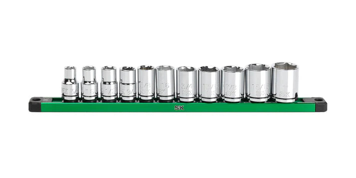 SK Tools SK01342 11-Piece 1/2" Drive Standard SAE Chrome Socket Set - Tool Leaks