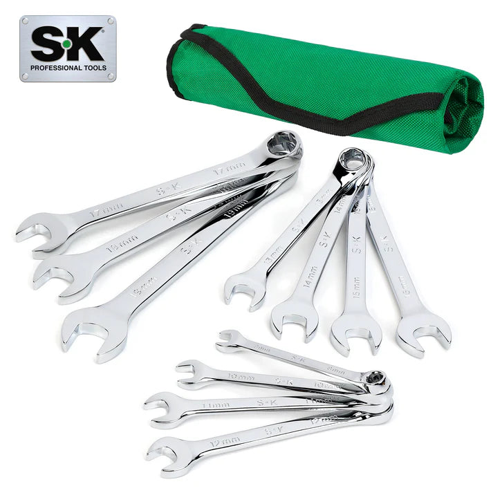 SK Tools SK01487A 11-Piece Metric Combination Wrench Set