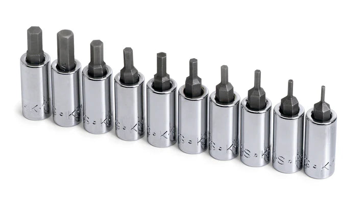 SK Tools 19731 10-Piece 1/4" Drive Hex Bit Socket Set