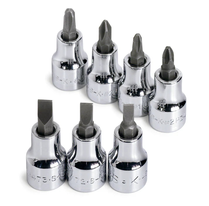 SK Tools 19737 7-Piece 3/8" Drive Mixed Bit Socket Set