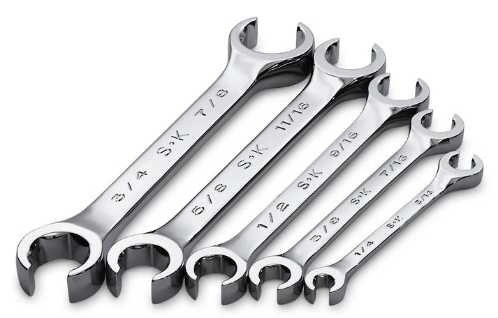 SK Tools 381 5-Piece SAE Flare Nut Wrench Set