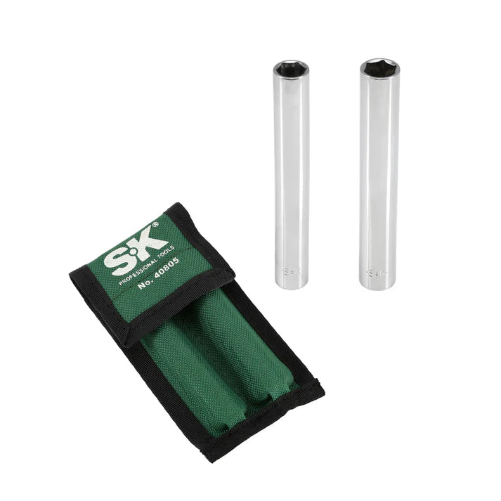 SK Tools 40805 2-Piece 1/4" Drive Extra Deep 6 Point Chrome Socket Set