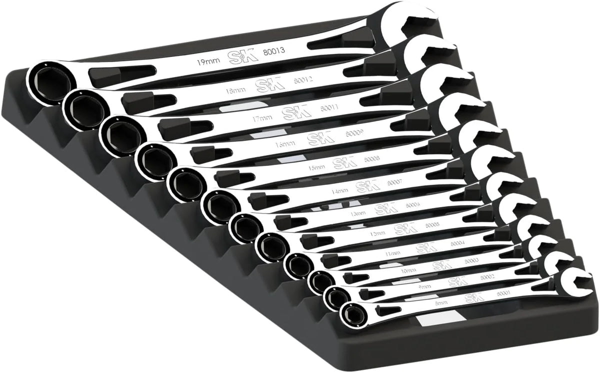 SK Tools 80019 12-Piece Metric Ratcheting Wrench Set