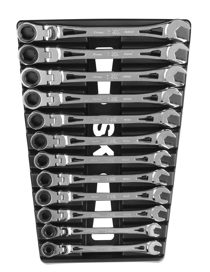 SK Tools 80070 12-Piece X-Frame Flex Head Wrench Set
