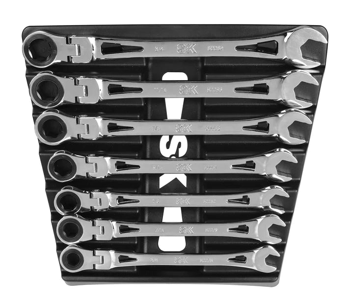 SK Tools 80090 7-Piece X-Frame Flex Head Wrench Set